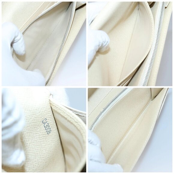 LOUIS VUITTON Damier Azur Portefeuille Sarah Long Wallet N61735 LV Auth 138500 - Picture 15 of 16